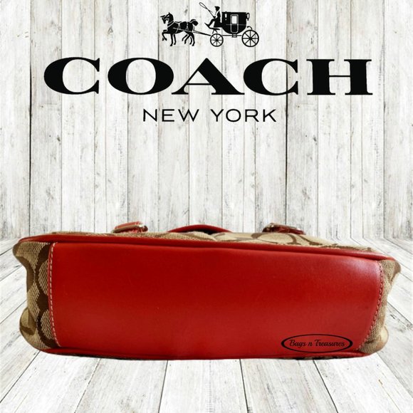 Coach Crossbody with Red Leather Trim - Picture 9 of 11